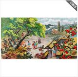 国画山水画朝鲜画风景画手绘油画收藏真品原作客厅人物画挂画生活