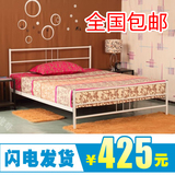 包邮简约现代铁艺床铁床钢木床双人床单人床儿童床1.2米1.5 1.8米