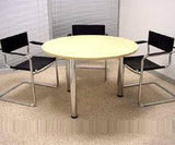 北京办公家具圆形茶几接待客桌洽谈桌会议桌板式钢架结构