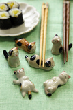 zakka 百态花猫 慵懒猫 手绘陶瓷餐具 筷架筷托