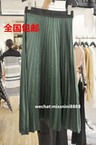 韩国进口正品代购女装2016秋冬新款THE ABLE百褶纯色气质半身裙
