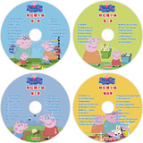 纯英文版 Peppa Pig 粉红猪小妹DVD 1-4季佩佩猪 高清带字幕210集