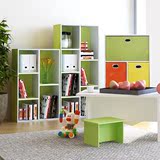 D&G韩式书柜自由组合宜家置物收纳柜简易七格书架儿童储物柜木质