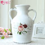 陶瓷花瓶客厅家居摆设餐桌摆件装饰品现代简约风格宜家白色大花器