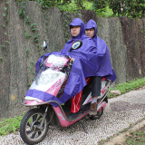 打折包邮 摩托车电动车雨披双人泼水加厚料实用耐用高级加大雨衣