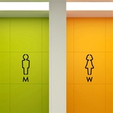 【天天特价】创意男女厕所贴卫生间墙贴纸浴室装饰玻璃门贴木门