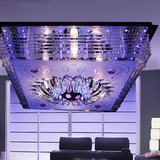 现代简约时尚带MP3客厅灯卧室LED长方形水晶浪漫温馨灯具灯饰