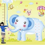 特价儿童包邮可移除儿童房超大象身高墙贴背景墙贴纸幼儿卡通贴纸