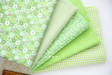 小碎花纯棉印花布料平纹清新绿色系布衬衫连衣裙面料床单桌布手工