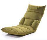 简约现代懒人棉麻沙发椅单人折叠榻榻米创意布艺成人午睡休闲躺椅