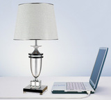 【KARLOF】欧式现代创意时尚水晶台灯卧室客厅水晶灯黑色布艺灯罩