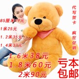 公仔布娃娃毛绒玩具泰迪熊大号1米抱抱熊批发大熊生日礼物女1.6米