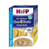 【半价促销】德国喜宝HiPP有机饼干牛奶燕麦晚安米粉钙铁500g3471