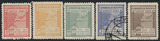 玻利维亚1945，航空邮票新旧5枚全，20b轻贴、飞机、航线地图MNH