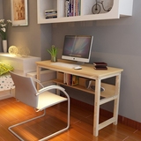 定制加粗简约现代办公室创意实木电脑桌笔记本学习桌子书桌写字