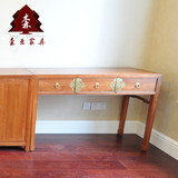 森业家具 简约现代中式书桌 古典老榆木写字台  儿童全实木书桌