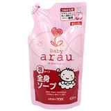 arau亲皙日本原装婴儿二合一洗发泡沫沐浴露400ml 补充装无刺激