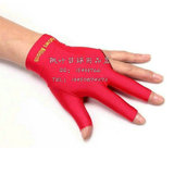 枫叶台球伙伴三指手套 专业露指手套 红色舒适面料 桌球用品配件