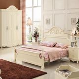 特价 韩式床 欧式家具套装 实木单人床田园风格公主床1.8米双人床