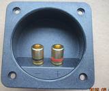 全纯铜镀金音箱接线盒 插座 接线座 接线夹 两位圆孔 一对超坚固
