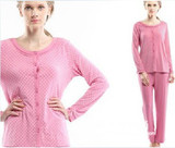 2013新款 欧林雅专柜正品 竹纤维女士睡衣家居服套装中厚款FJ588