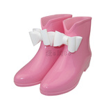 特价促销韩版蝴蝶结雨鞋女士时尚雨靴中短筒雨水鞋防水防滑胶套鞋