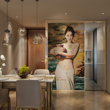 喜尚 欧式油画马赛克背景墙瓷砖拼花壁画艺术玻璃玄关过道卫生间