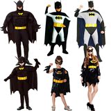 万圣节儿童蝙蝠侠肌肉服装 cosplay亲子演出服儿童节表演衣服成人