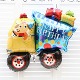 大号美国 生日运输小卡车 男孩汽车生日派对布置装饰铝膜气球