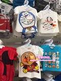 日本代购西松屋宝宝儿童面包超人/机器猫/米奇/米妮/维尼短袖/T恤