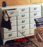 日本 DULTON 3列15层抽屉 金属角柜 文件柜 柜子