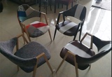 北欧 实木椅子 餐椅 靠背 A字椅 咖啡厅椅 泰国椅 餐厅椅 休闲椅