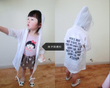 【包邮】韩国童装夏 男女宝宝长款短袖薄外套  女童亲子装 防晒衣