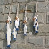 实木雕刻小鱼挂件地中海墙上装饰品壁饰 幼儿园走廊教室吊饰挂饰