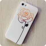 树玫瑰iphone4s手机壳浮雕彩绘iphone5/5S保护套套苹果SE硬壳包邮
