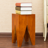 实木凳子木墩椅方形实木凳子圆形木凳子木墩边桌小茶几床边凳包邮