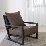 懒人沙发简约现代单人实木椅沙发椅创意卧室阳台设计师扶手休闲椅