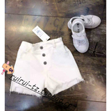 米莱2016夏装新款童装女童高腰韩版白色短裤牛仔短裤热裤22118