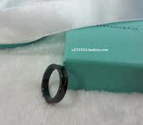 香港代购 tiffany 蒂芙尼专柜 1837 鈦金亮黑色 纯银窄形 戒指