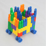 子弹头幼儿拼装加厚塑料幼儿园桌面拼接拼图积木宝宝益智拼插玩具