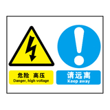 带电环境标识 组合信息安全提示牌 告示牌 危险 高压 请远离A6734