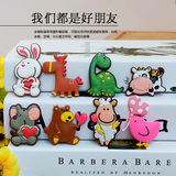 创意可爱动物冰箱贴磁贴 韩国幼儿园宝宝早教磁贴 立体卡通家居贴