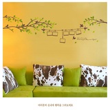 照片树墙贴客厅沙发背景墙壁装饰相片相框贴纸卧室创意树叶鸟贴画