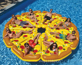 成人水上充气玩具披萨浮排 游泳浮床水床沙滩垫充气披萨浮排