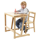 好孩子正品小龙哈彼实木儿童书桌餐椅宝宝吃饭桌小孩学习作业桌椅