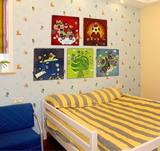 油画风格 快乐童年 客厅现代装饰画 卧室床头壁挂画儿童房无框画