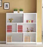 书柜 简易书架白色宜家儿童自由组合书柜 书橱书架书柜三层六格柜