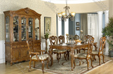 1.6m-2米 可伸缩餐桌 美式餐厅家具 欧式古典餐台椅 实木备餐边柜
