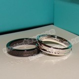 香港正品Tiffany戒指 纯银戒指蒂芙尼1837对戒婚戒情侣款可刻字