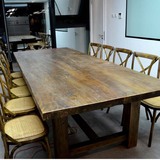 实木家具定制老榆木会议桌会议室桌大后面餐桌工厂直销支持验货